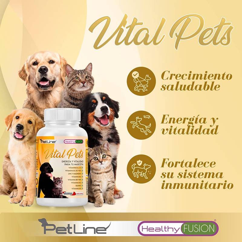 VitalPets | Potente Complejo multivitamínico para Perros y Gatos |60u